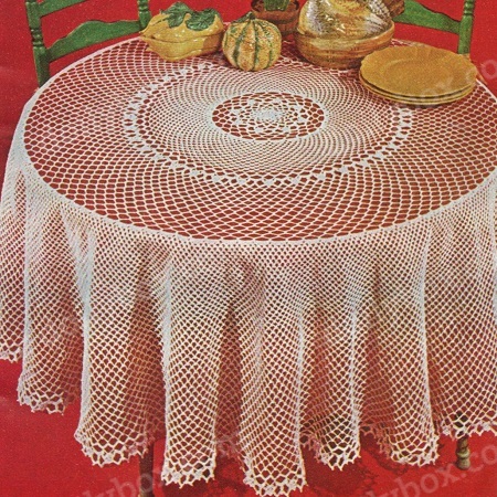free Round and Round crochet tablecloth pattern