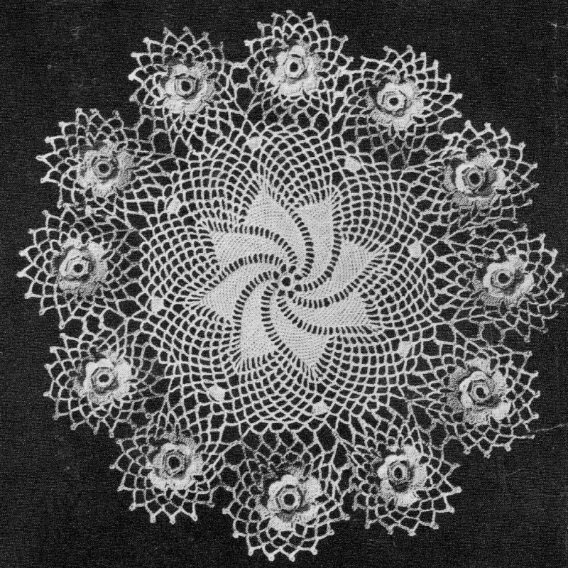 Rose Whirl Doily Pattern