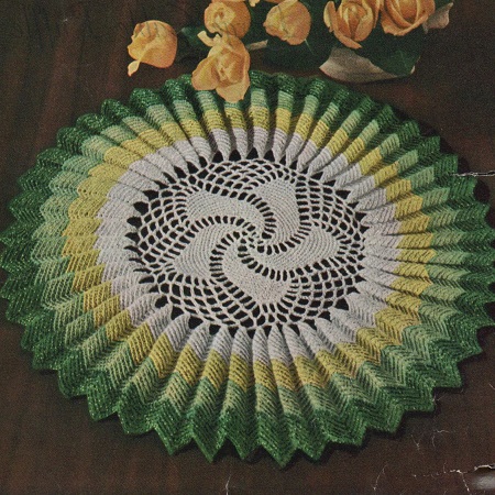 sunburst crochet doily pattern easy beginner crocheting