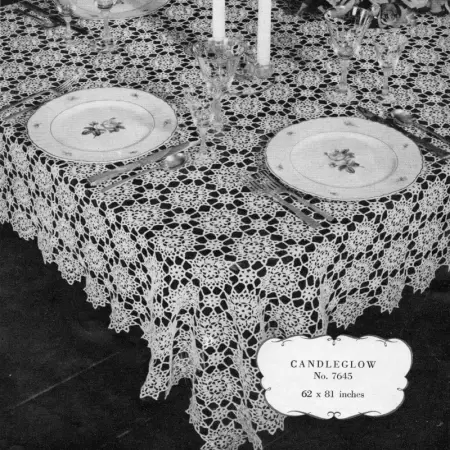 Candleglow Crochet Tablecloth