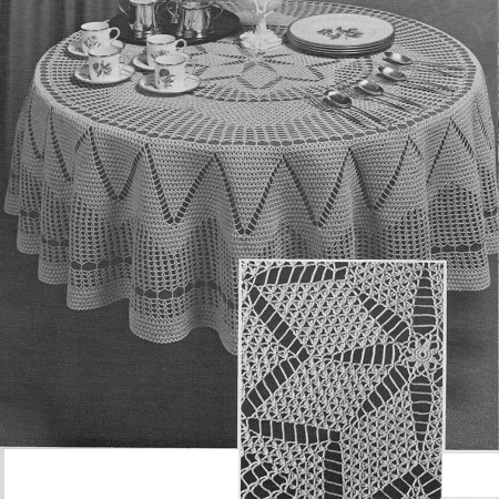 Free Lovely Lotus table cloth pattern