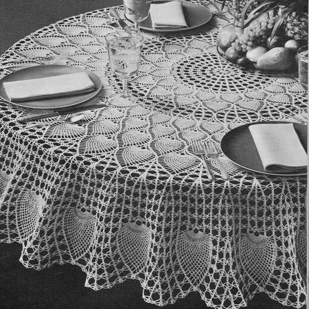 Free Pineapple Petals Tablecloth Pattern