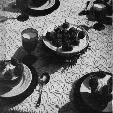 Strawberries and cream Crochet Tablecloth