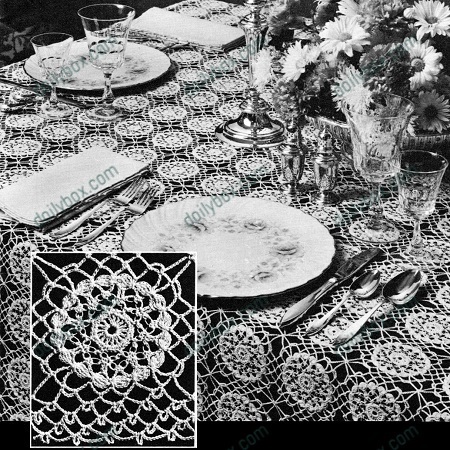 Valentine tablecloth pattern