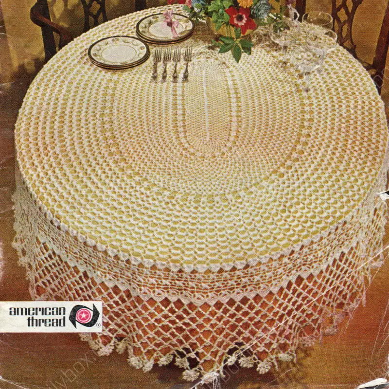 Enlarged Oval Tablecloth Pattern