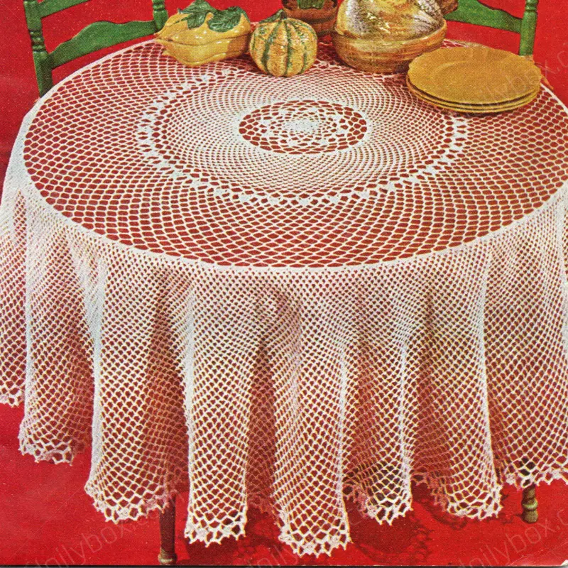 Enlarged Round and Round Tablecloth Pattern