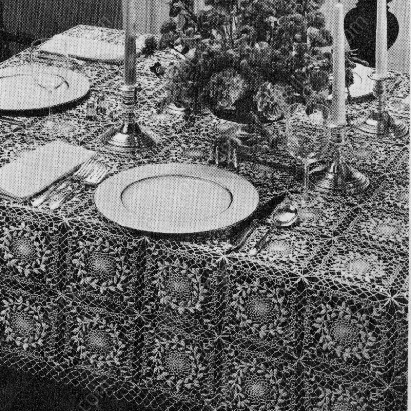 Enlarged Download Wreath of Victory tablecloth Pattern